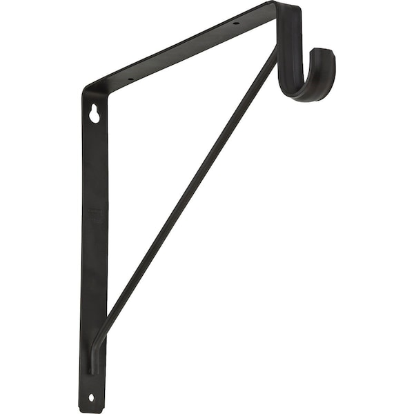 National Stanley Home Designs 12-5/8 In. H. x 11 In. D. Shelf & Rod Bracket, Oil Rubbed Bronze S822092 - main